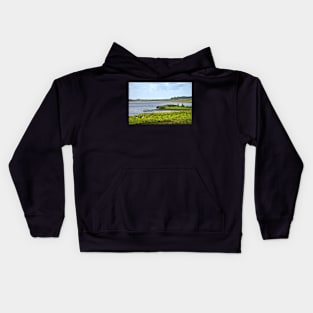 Finlaggan on the island of Eilean Mor in Loch Finlaggan, Islay, Scotland Kids Hoodie